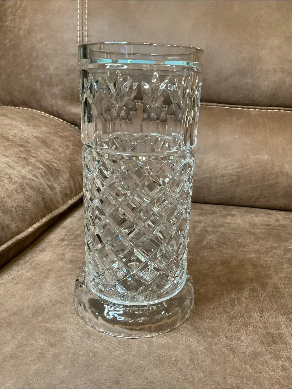 Crystal Hurricane Lamp Candle Holder with Crystal Base